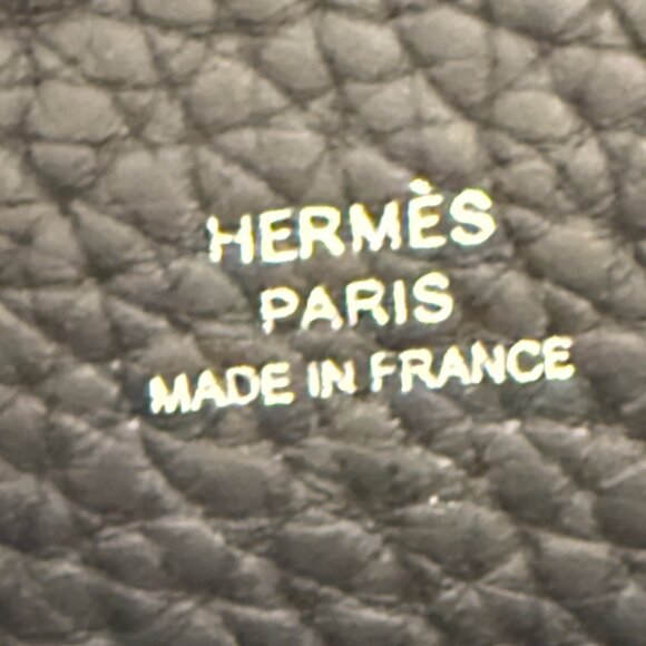 Authentic HERMES Paris Videpoches Togo Made in FRANCE Unisex Blue Crossbody Bag - Picture 2 of 12